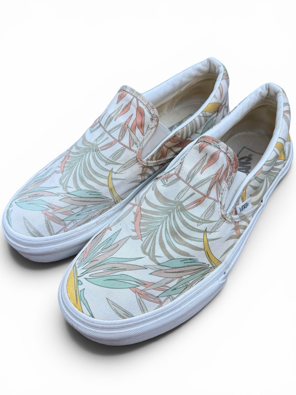 Vans Classic Slip On Tropical Palm Leaf Print Sneakers Women’s Size 10